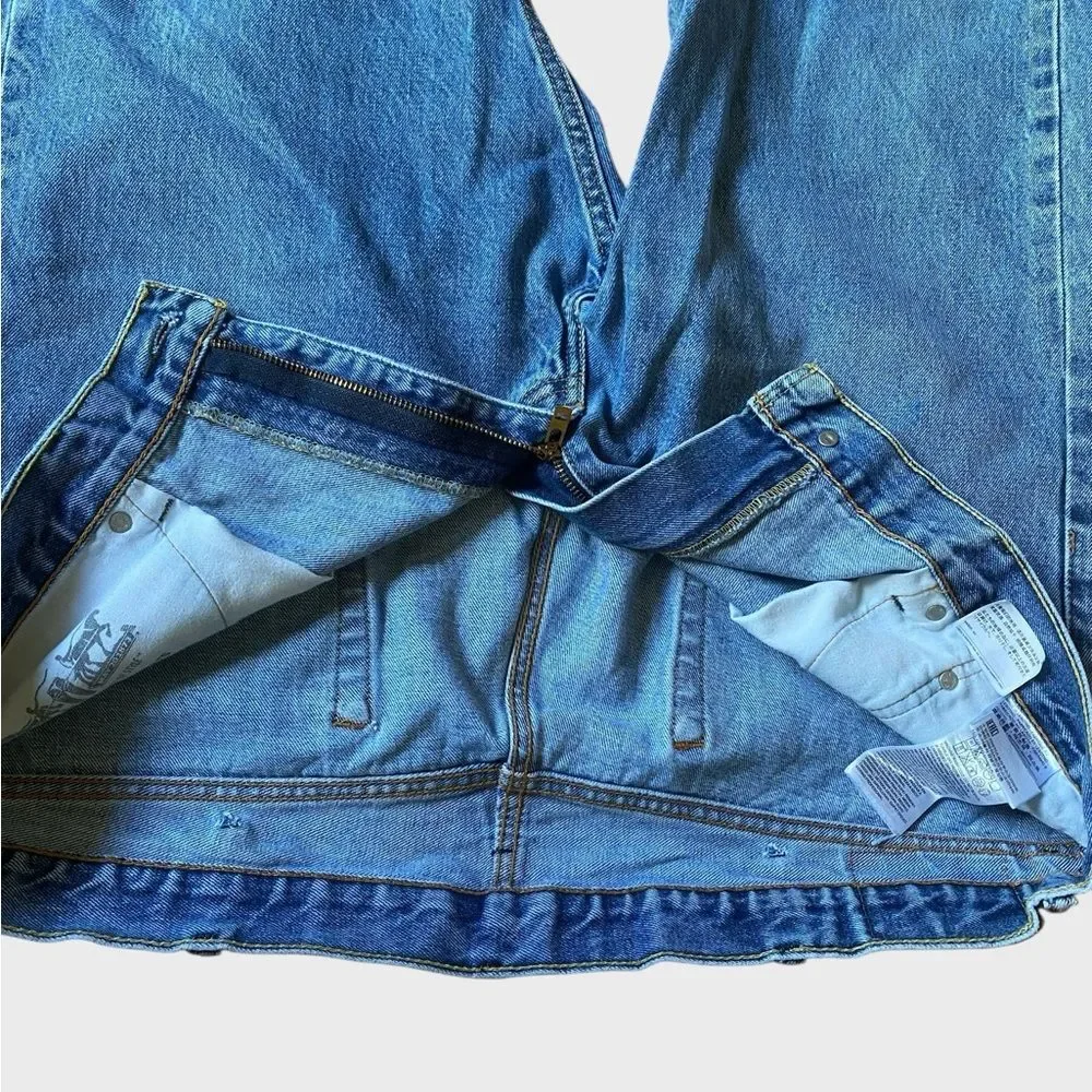 Levi's Men's 505 Regular Fit Non-Stretch Jeans Size 40x30 Medium Wash Streetwear